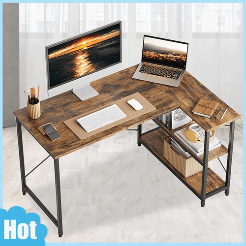Shaped corner desk - l,