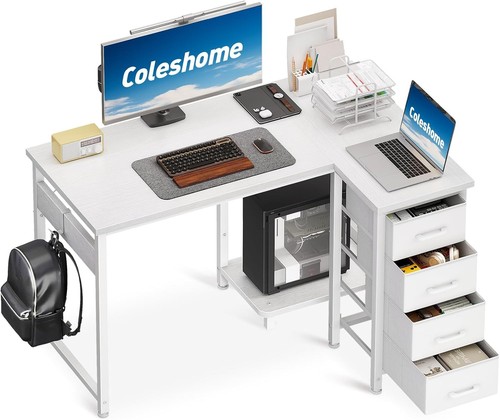 Shaped computer corner desk - shaped,