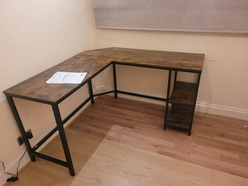 Shaped computer desk large - l-shaped,