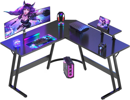 Shaped gaming desk - shaped, corner