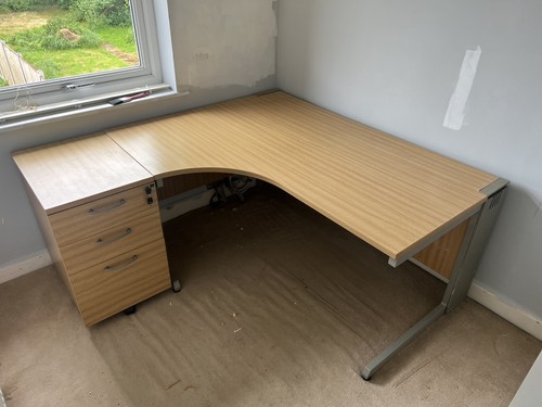 Corner office desk with - office,