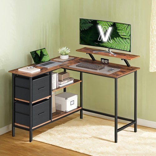 Shaped computer desk - l,
