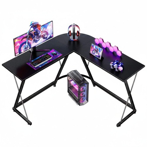 Shaped gaming desk corner - l-shaped,