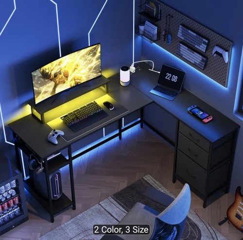 Corner desk with - corner, outlet