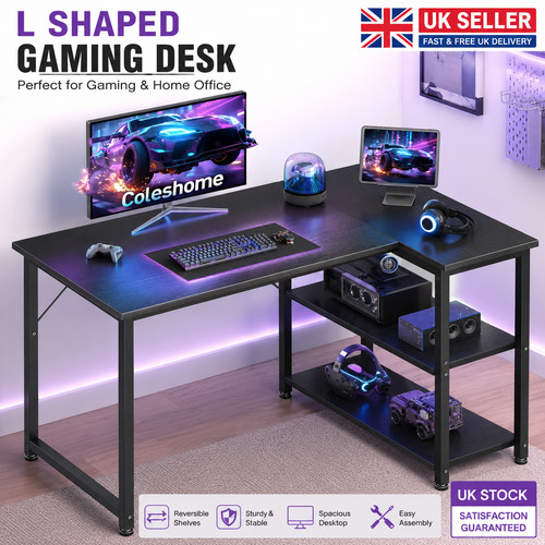 Shaped gaming desk computer - shaped,