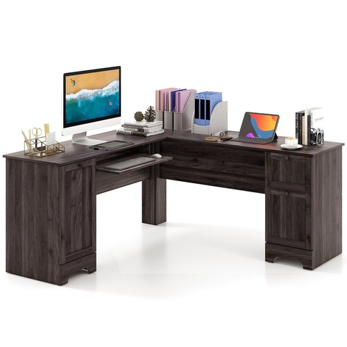 Shaped corner computer - l-shaped, desk