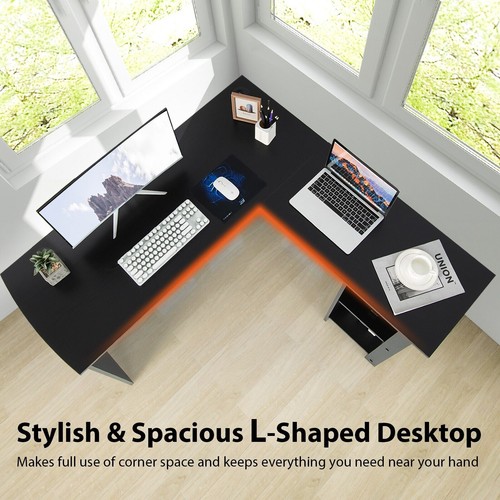 Shaped corner computer desk - corner,
