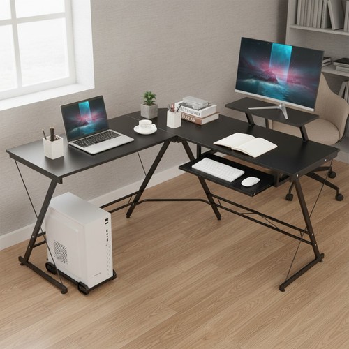Shaped computer desk - l-shaped, 130cm
