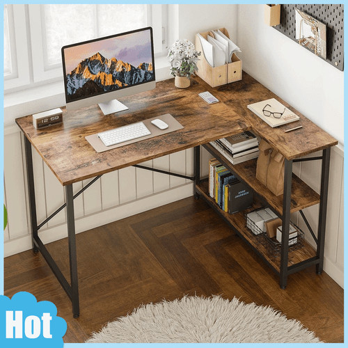 Shaped corner desk - l,