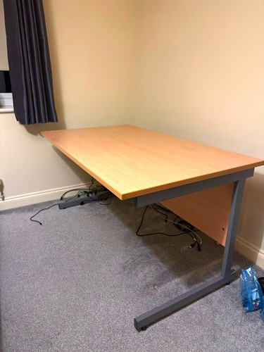Rectangular office desk beech - rectangular,