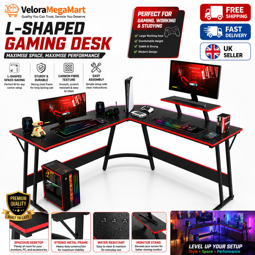 Shaped corner gaming - l-shaped, desk