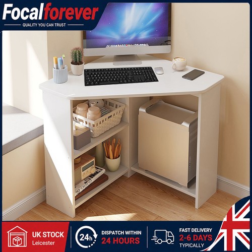 White wood office desk - white,