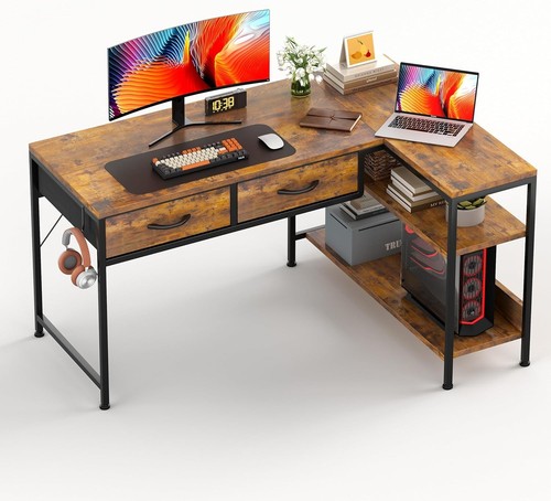 Shaped computer desk with - l, 2