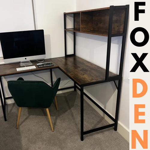 Large industrial corner desk - large,
