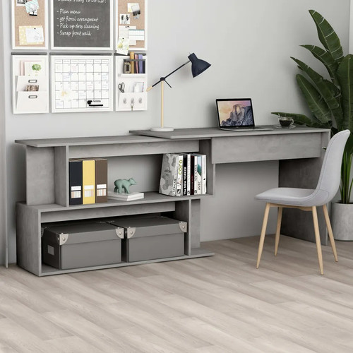 Walplus corner desk concrete - walplus,