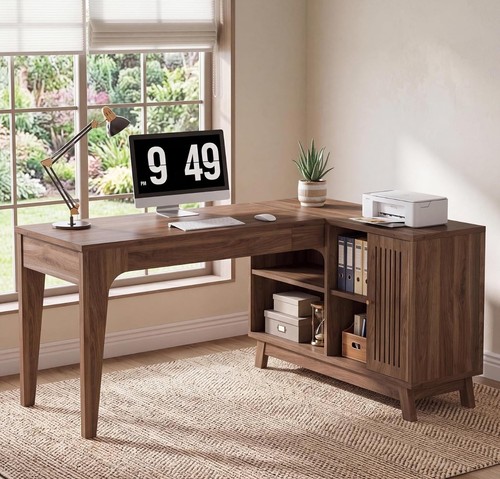 Tribesigns shaped desk with - desk,